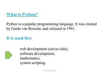 Python introduction | PPT