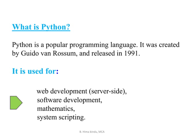 Python introduction | PPT