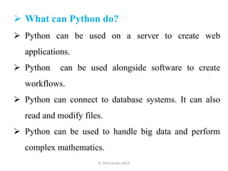 Python introduction | PPT