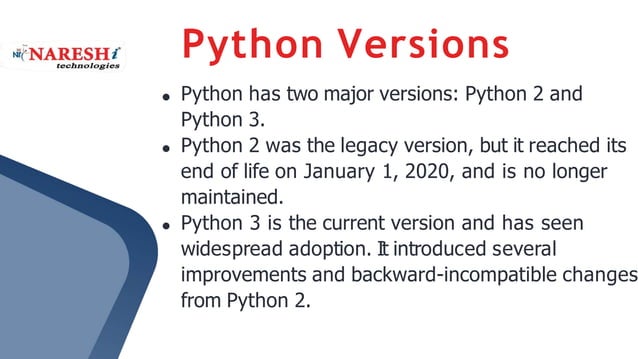 Python Introduction - Naresh i Technologies | PPTX