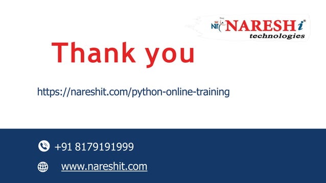 Python Introduction - Naresh i Technologies | PPTX