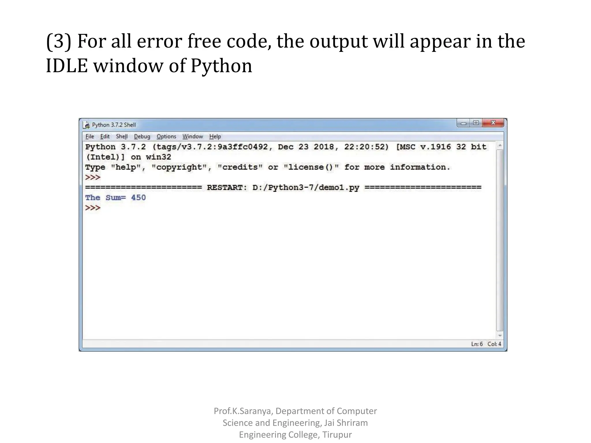 Python Programming Introduction and Python running IDE | PPTX