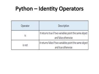 Comprehensive Introduction to Python Programming Language and Basics | PPTX