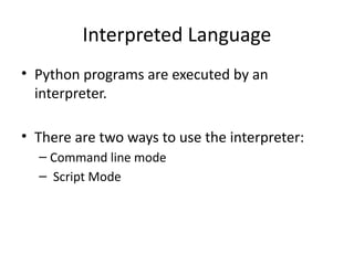 Comprehensive Introduction to Python Programming Language and Basics | PPTX