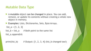 PYthon Introduction for python programming | PPTX