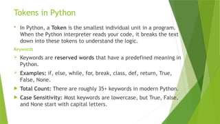 PYthon Introduction for python programming | PPTX