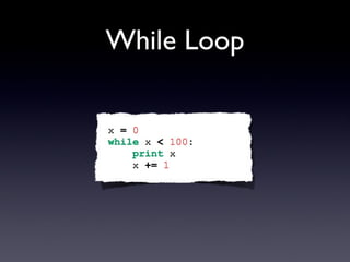 While Loop 