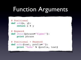 Function Arguments 