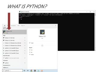 Introduction to Python — great for beginners or as a refresher. | PPTX