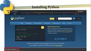 Installing Python
 