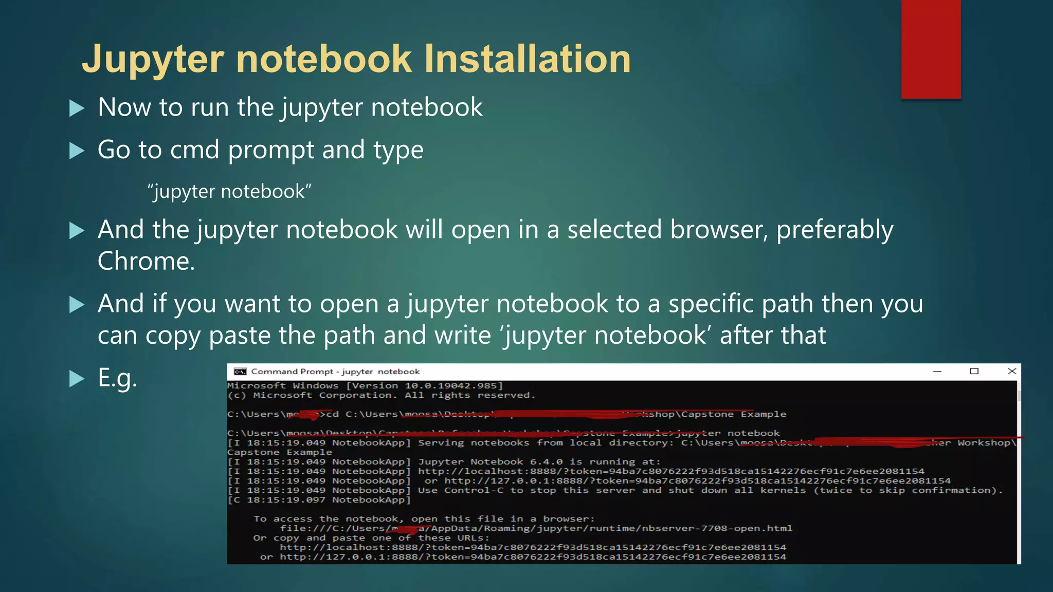Python & jupyter notebook installation | PPTX