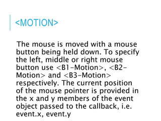 Python keyboard and mouse events | PPT