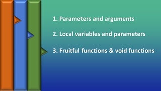 Python Introduction | JNTUA | R19 | UNIT 1 | Functions | PPTX