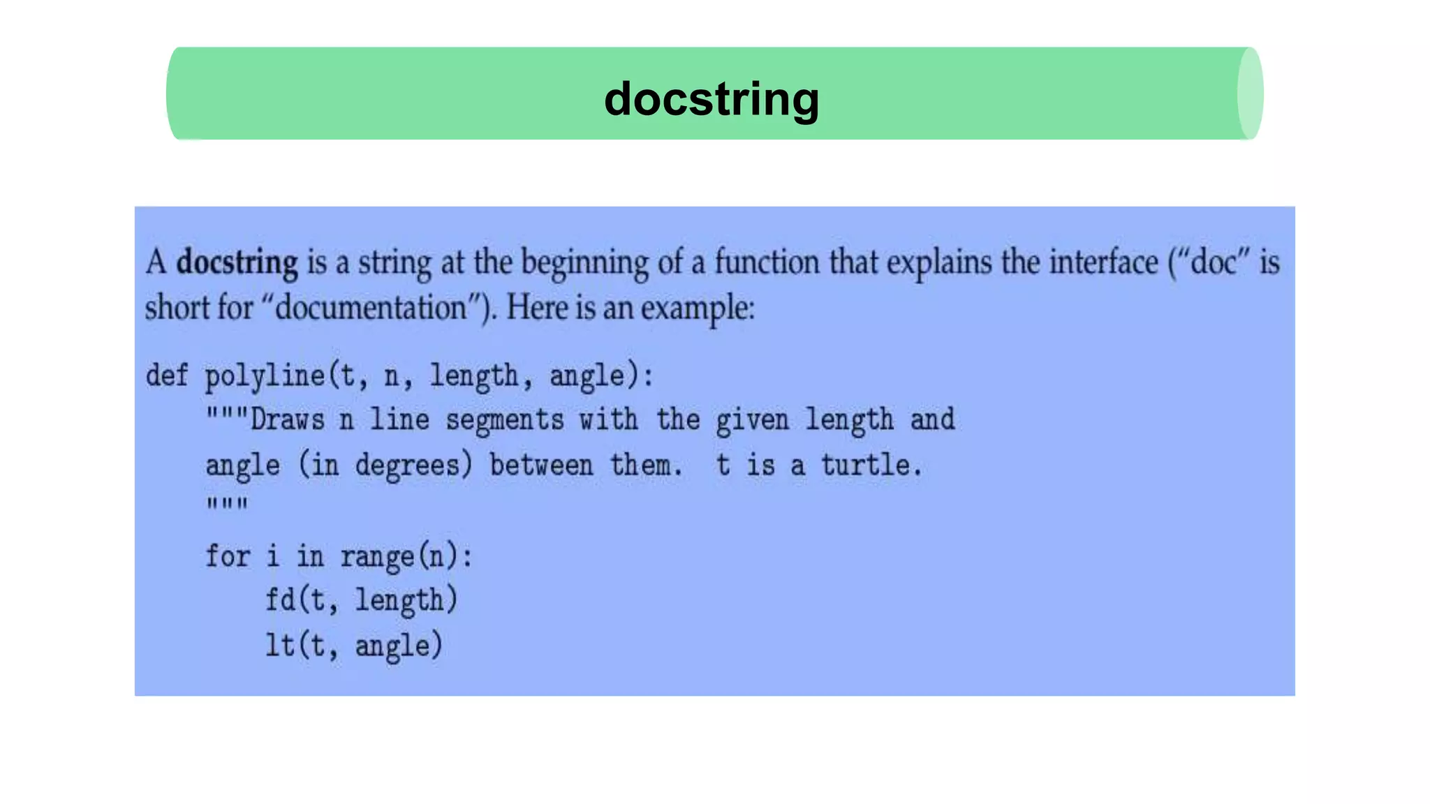 docstring
 
