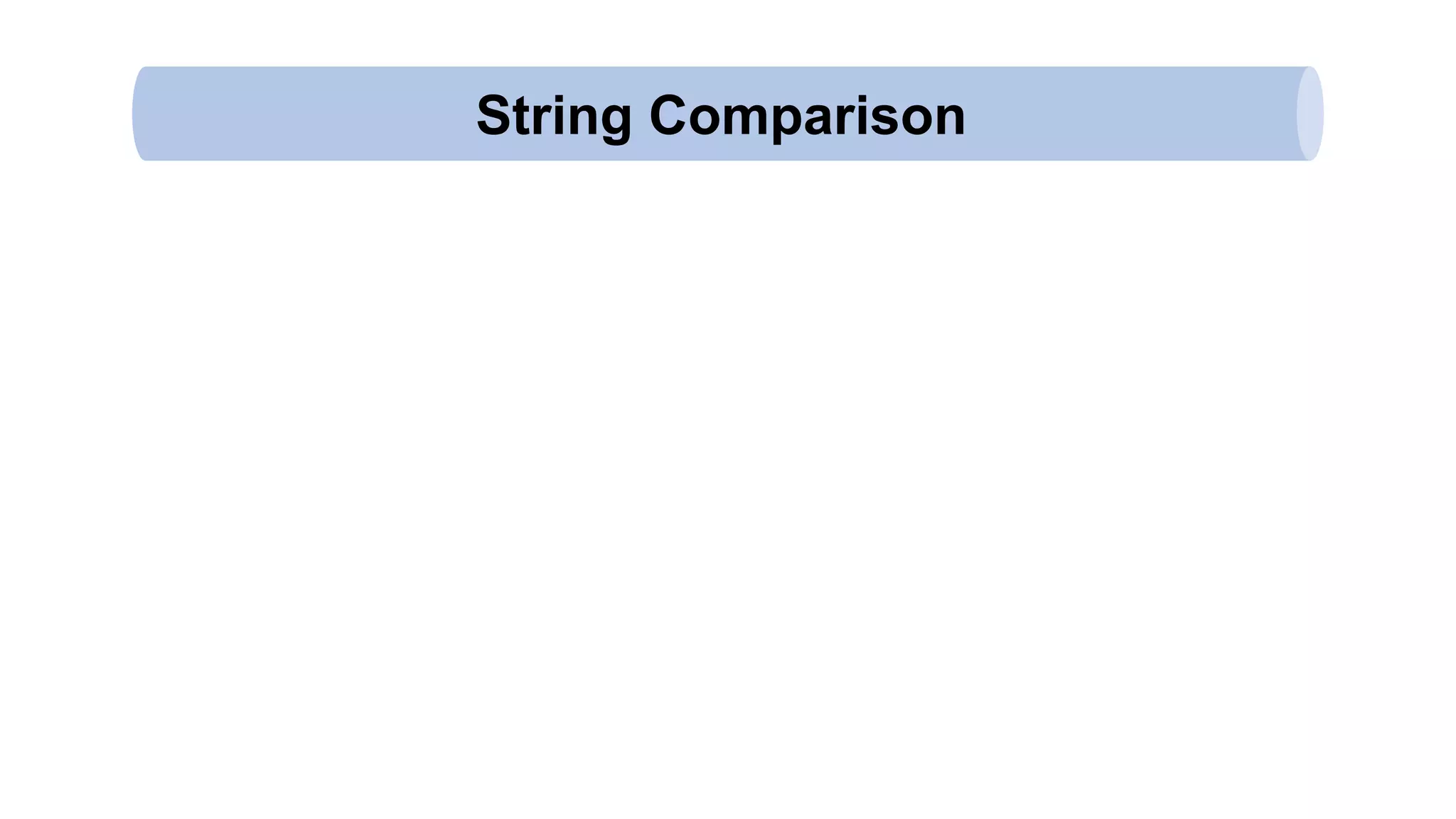 String Comparison 