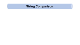 String Comparison
 