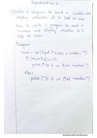 Python lab notes.