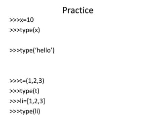 Python lab basics | PPT
