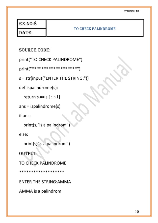 Python Lab Manual | PDF | Programming Languages | Computing