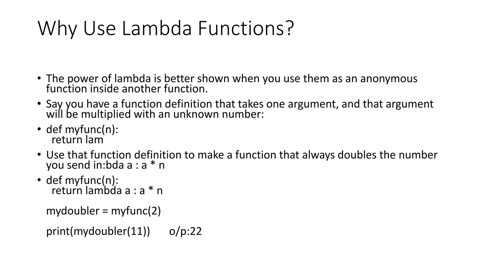Python lambda.pptx | Programming Languages | Computing