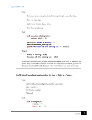 Python lambda functions with filter, map & reduce function | PDF
