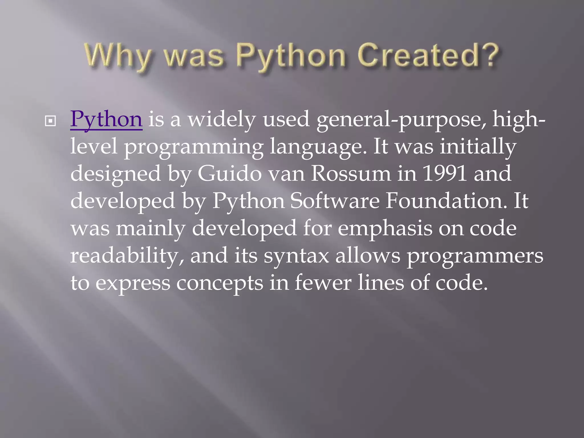 Python language | PPT