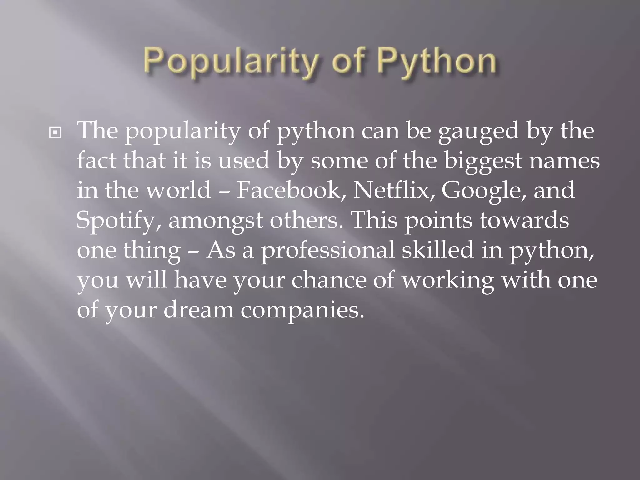 Python language | PPT