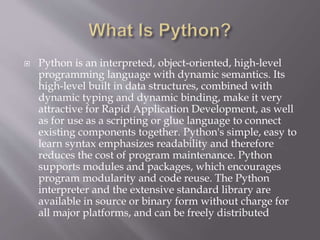 Python language | PPT
