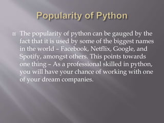Python language | PPT