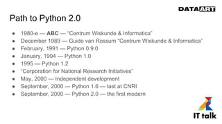 IT talk "Python language evolution" | PPT