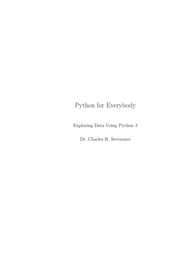 Python for Everybody | PDF