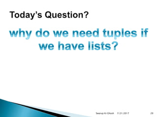 7/21/2017Swarup Kr Ghosh 29
 