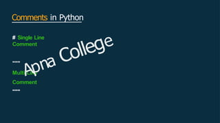 Computer porgramming language python lecture 1 | PPTX