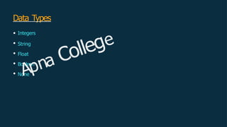 Computer porgramming language python lecture 1 | PPTX