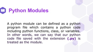 Python Libraries and Modules | PPT