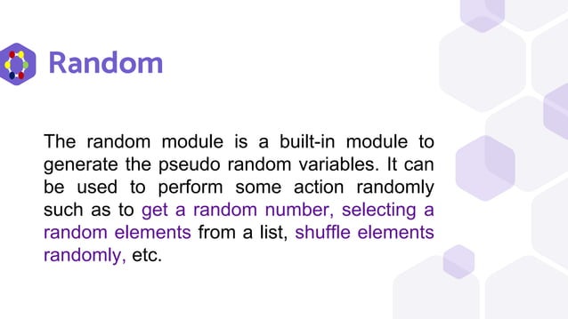 Python Libraries and Modules | PPTX