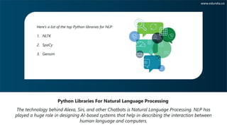 Best Python Libraries For Data Science & Machine Learning | Edureka | PDF