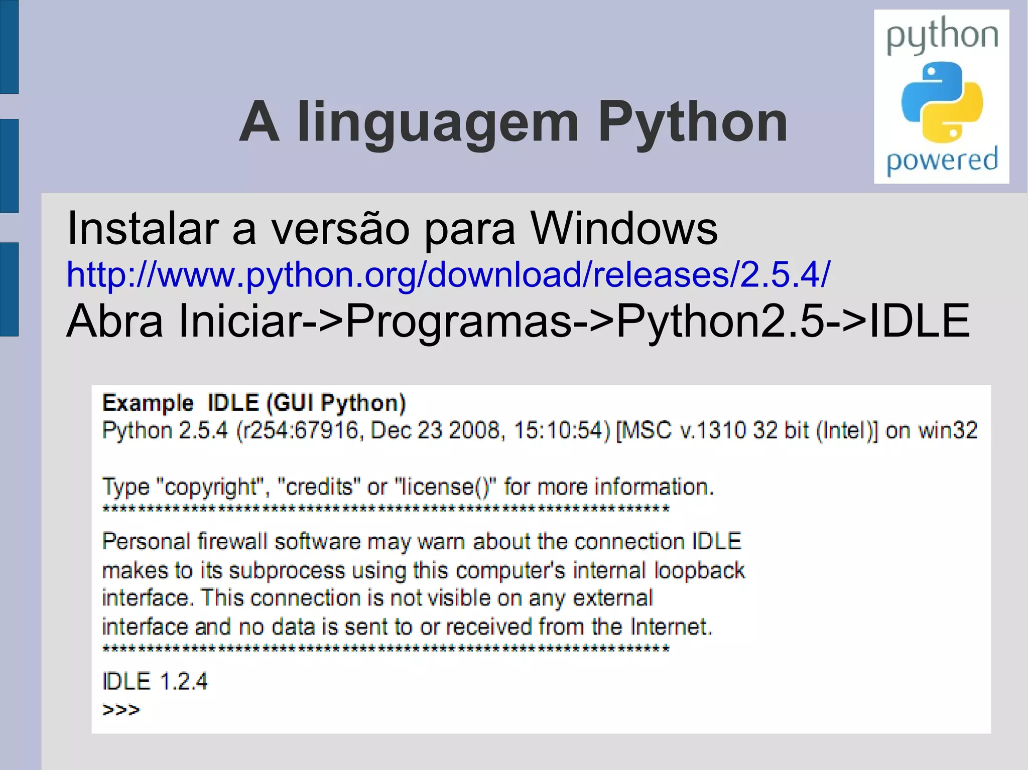 - O interpretador Python 