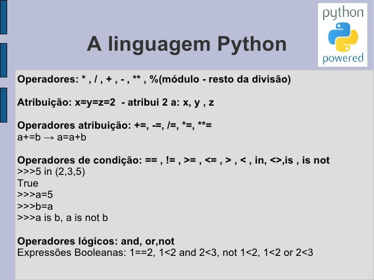 A linguagem Python