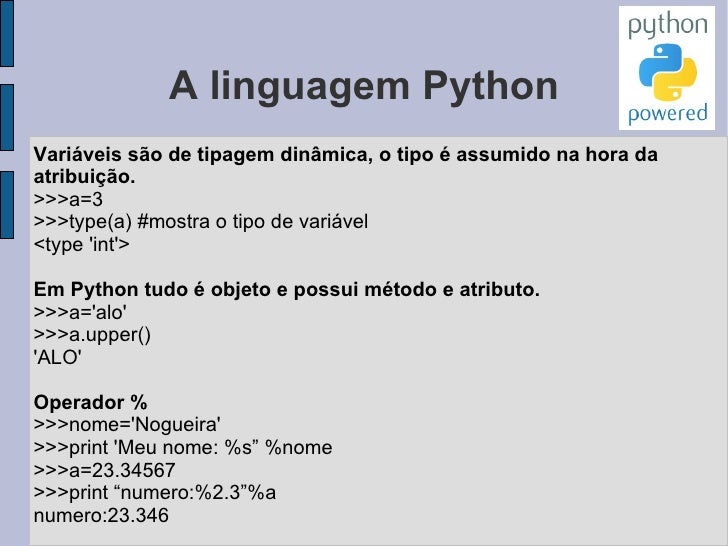 A linguagem Python