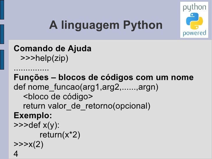 A linguagem Python