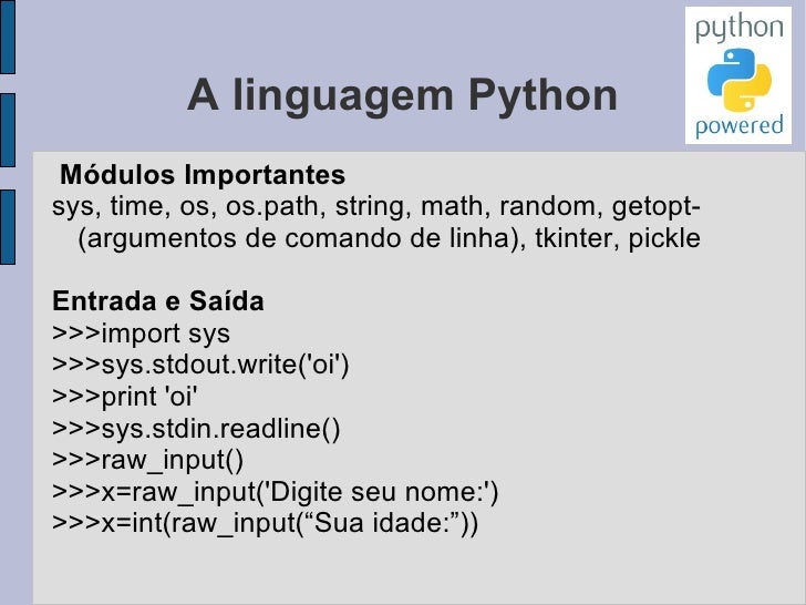 A linguagem Python