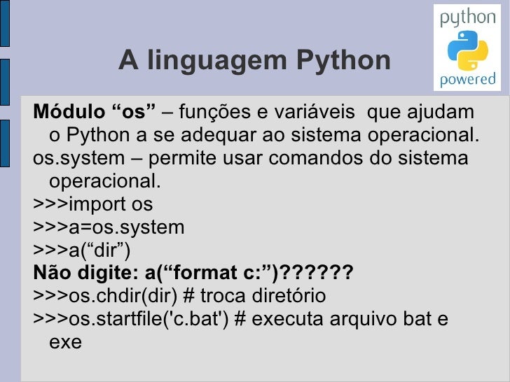 A linguagem Python