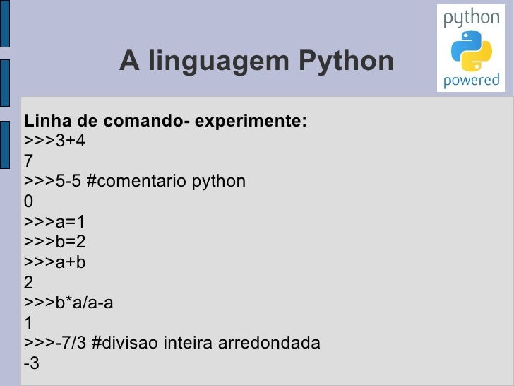 A linguagem Python
