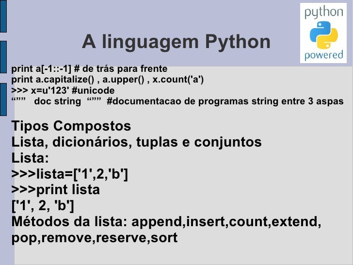 A linguagem Python