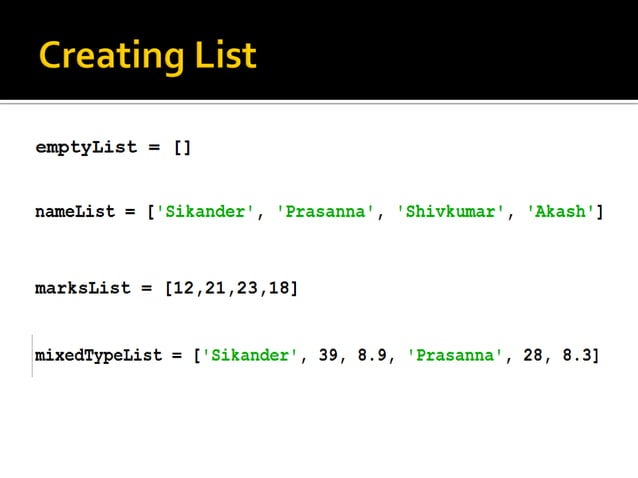 Python list | PPT
