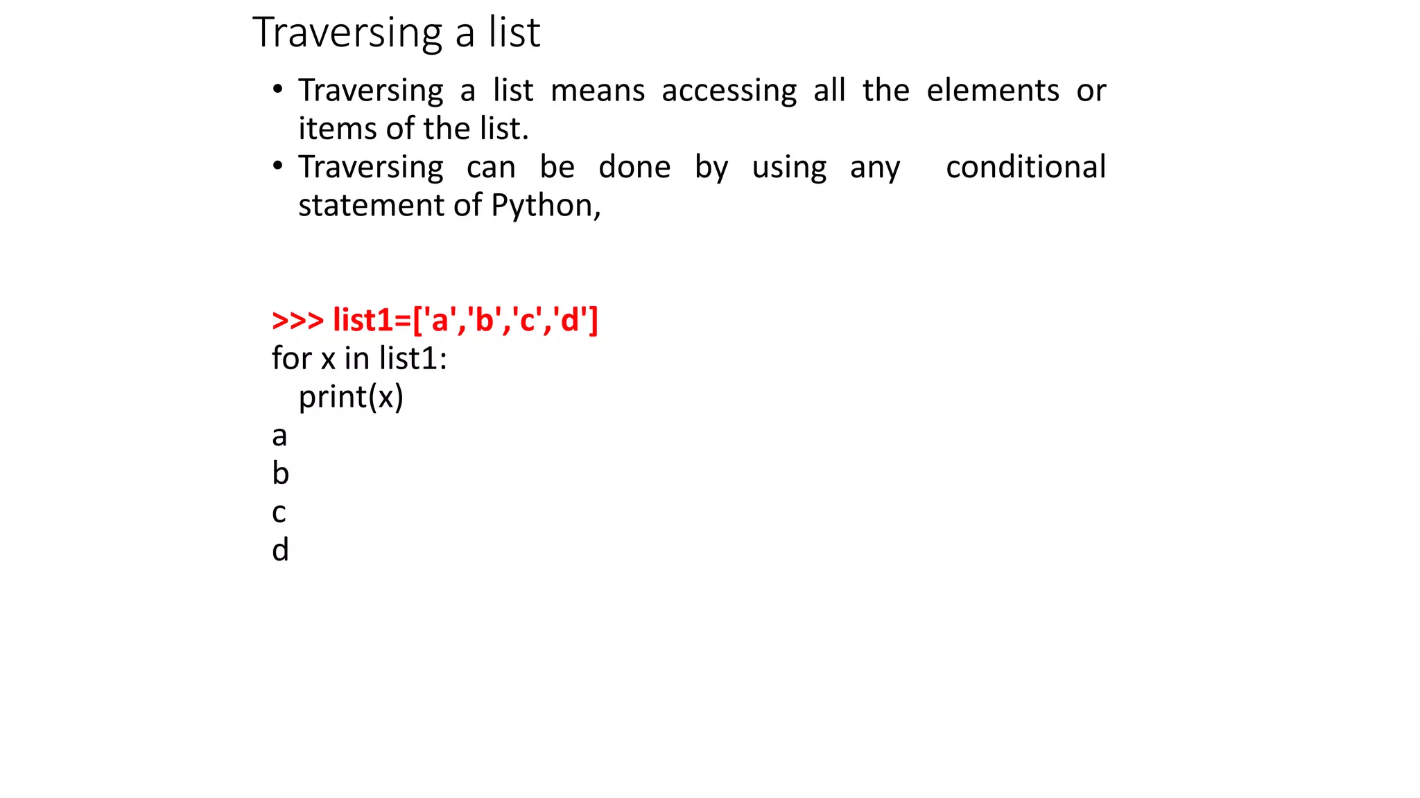 Python list concept | PPTX