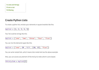 Python list functions | PPT