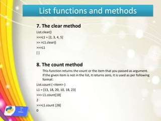 Python lists | PPT