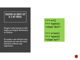Python lists & sets | PDF